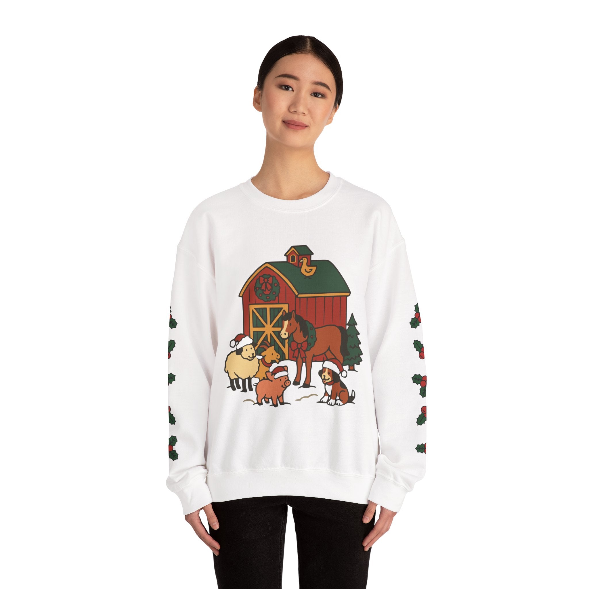Farm Friends Barn Holiday Sweatshirt