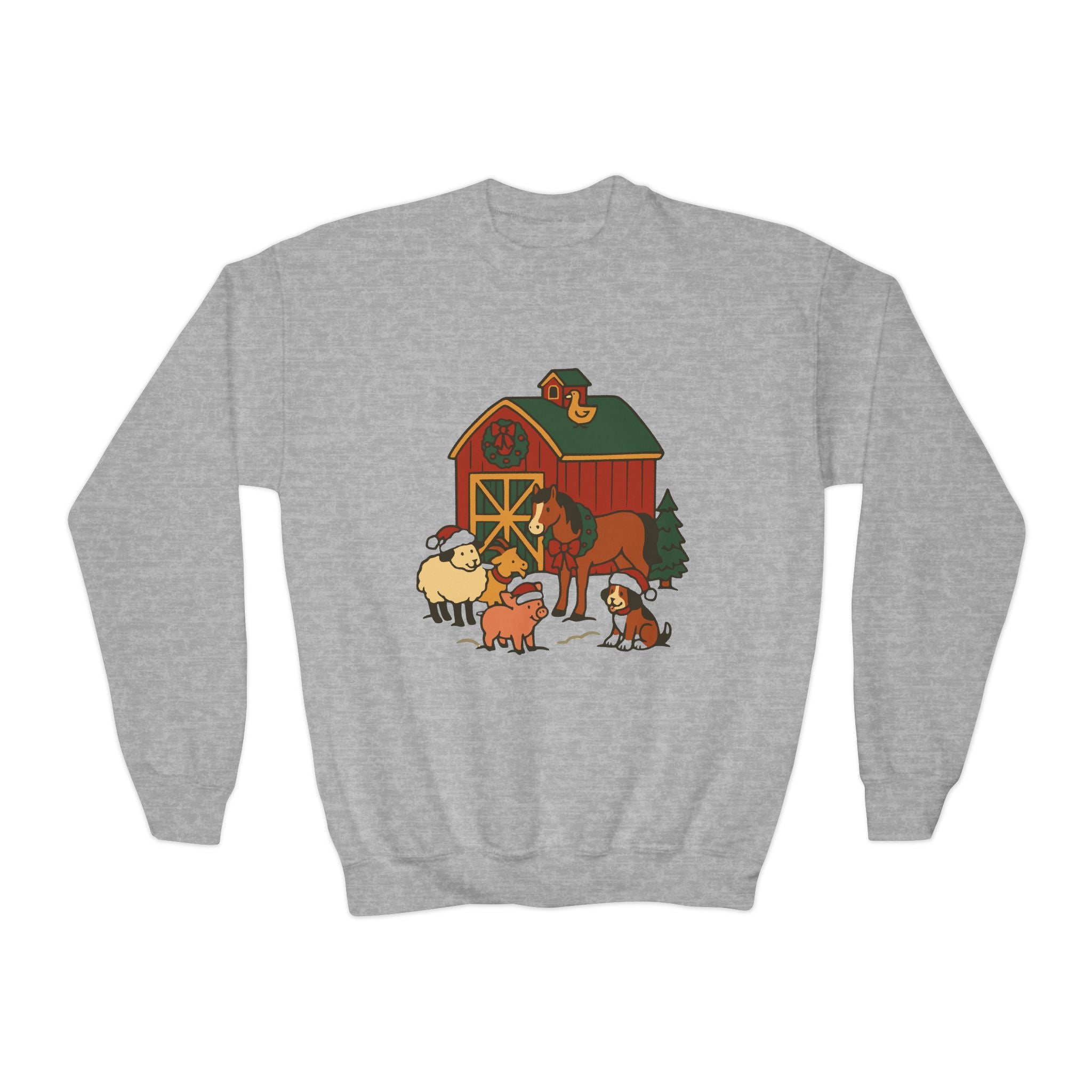 YOUTH Farm Friends Barn Holiday Sweatshirt
