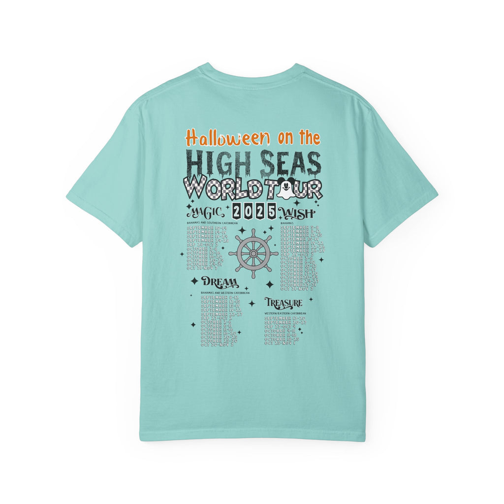 Halloween High Seas Tour T-Shirt, Unisex Graphic Tee, Fun Costume Apparel, Seasonal Gift, Cruise Theme Shirt