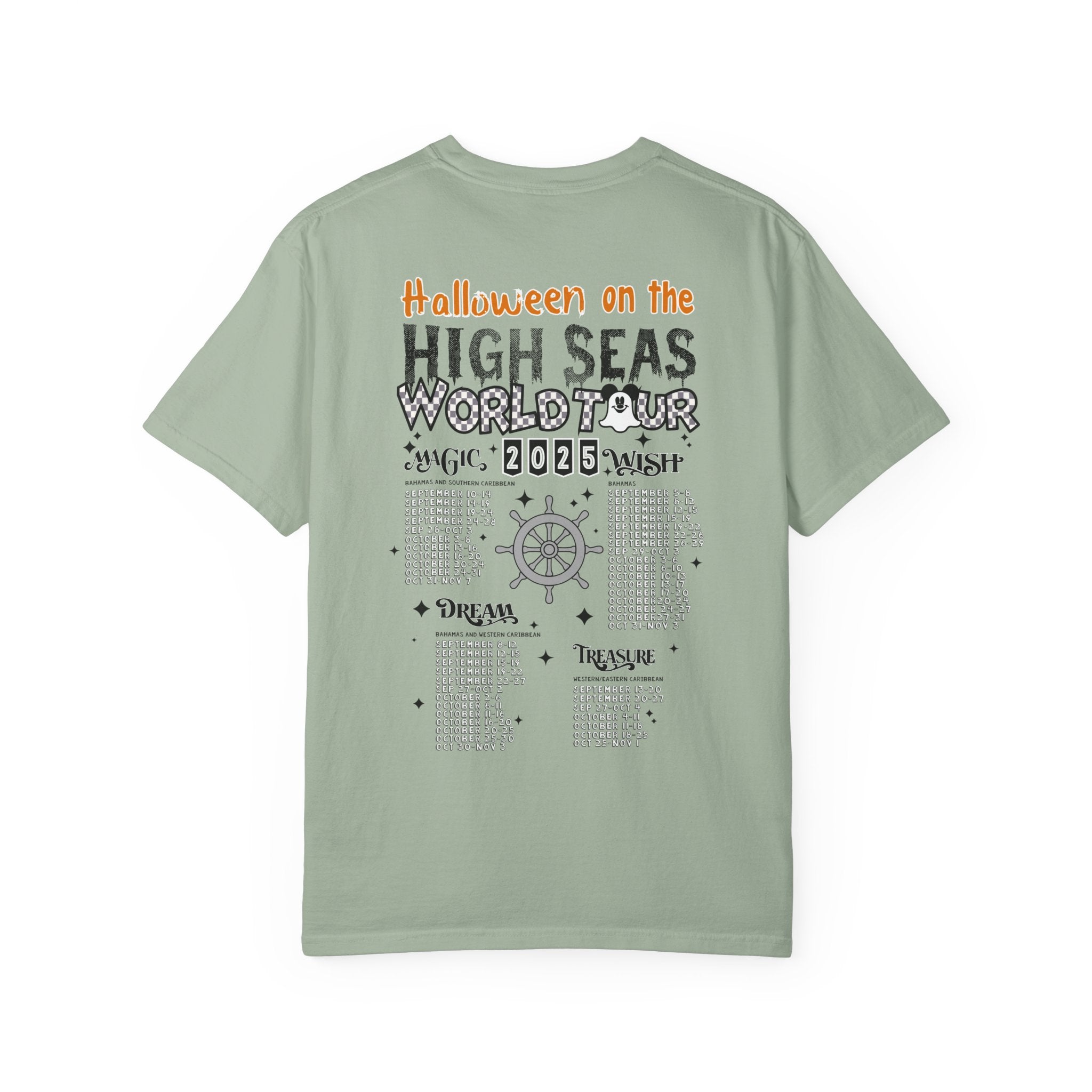 Halloween High Seas Tour T-Shirt, Unisex Graphic Tee, Fun Costume Apparel, Seasonal Gift, Cruise Theme Shirt